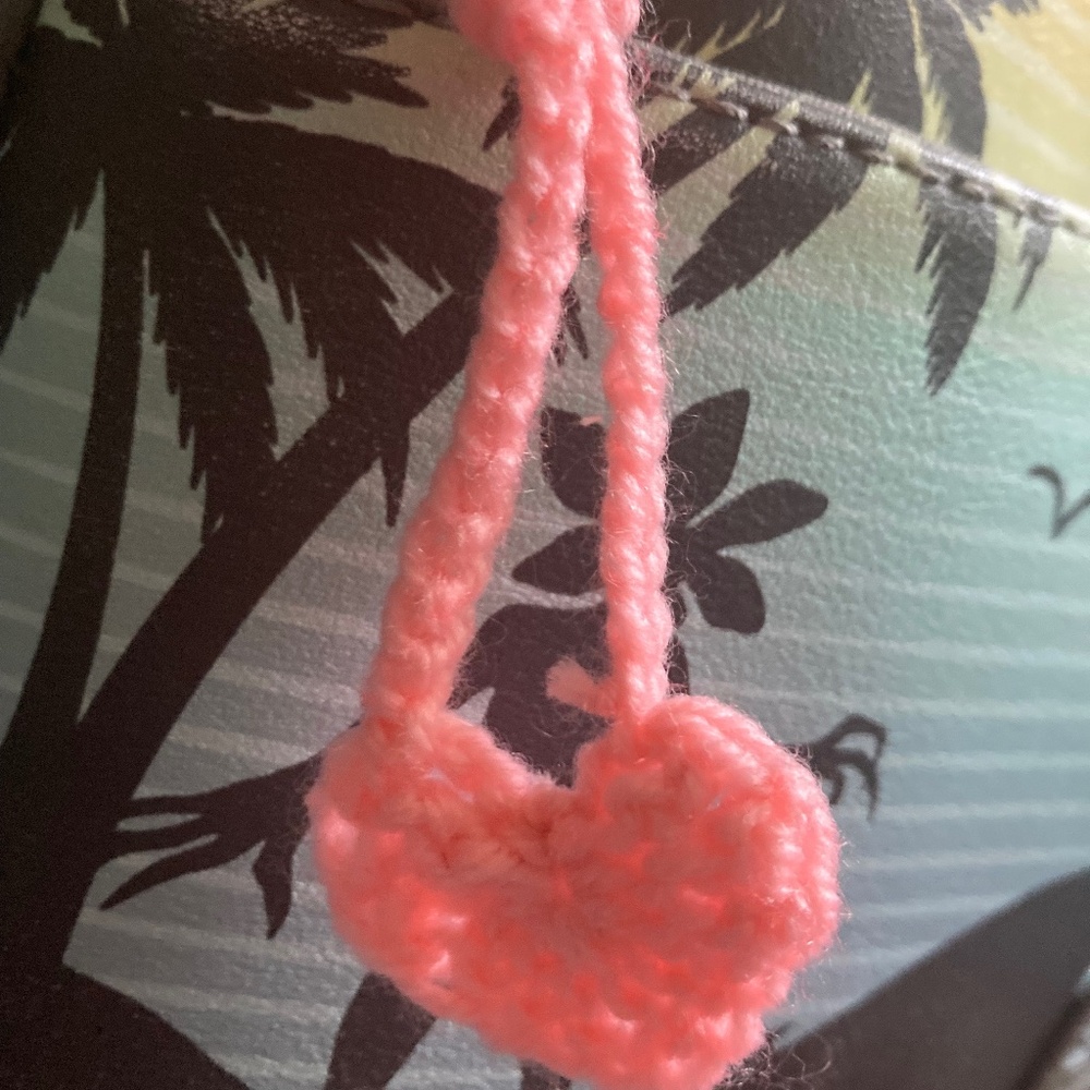 Crochet Heart Keychain